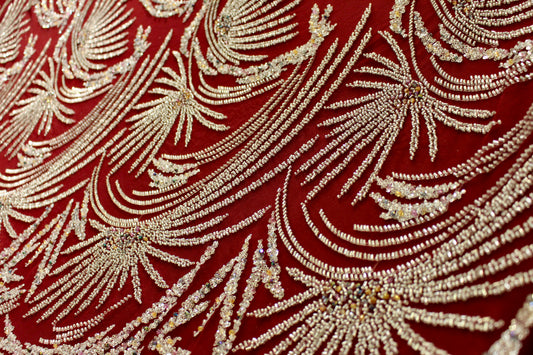 Beaded Embroidered Tulle